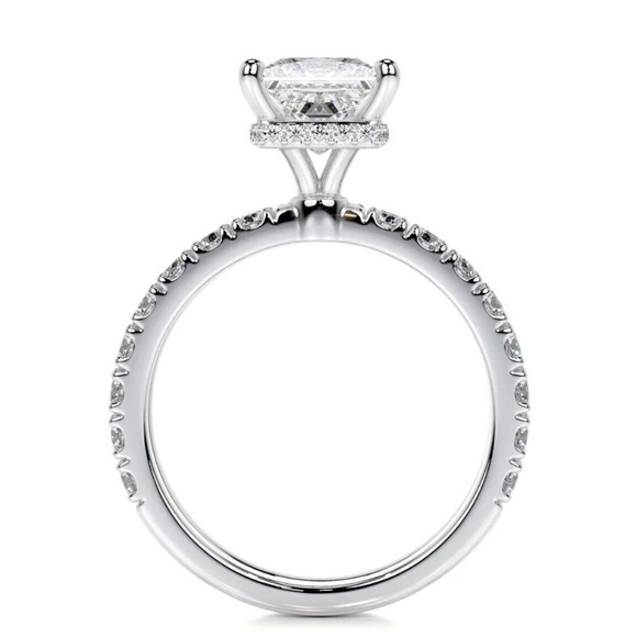 Princess cut lab diamond set - Picture 5 of 6